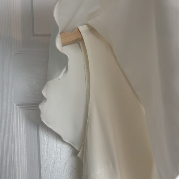 Joseph Ribkoff satin ruffle top - Picture 7 of 8